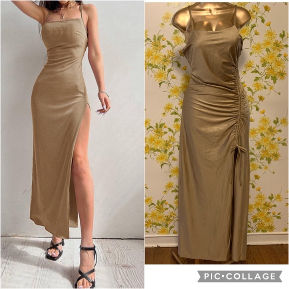 NWT Ruched side maxi dress size M - Picture 1 of 9